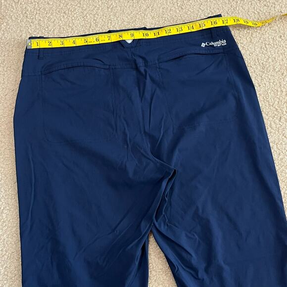 Columbia PFG Womens Aruba Roll-Up Pants Blue Nylon Size 14 - Picture 7 of 8